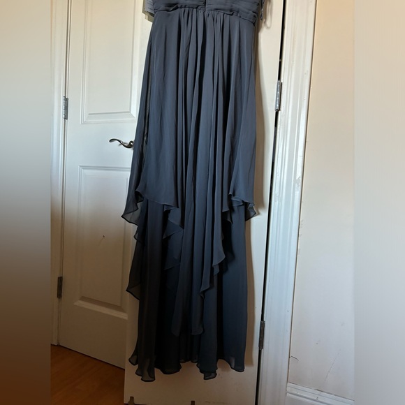 Eliza J Gray Long Maxi Halter dress with beaded neckline size 6P - Picture 4 of 6